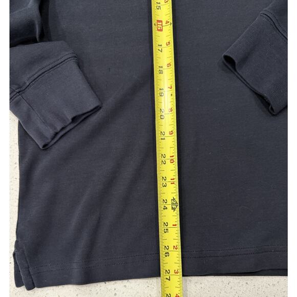 Lot of 2 Lands' End Supima Cotton Long Sleeve Polo Men’s Size Large Black White - Picture 4 of 11